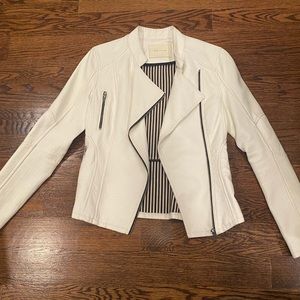 Womens White Leather Jacket